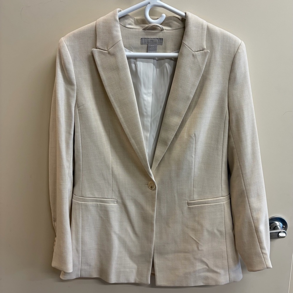 New H&M Cream Women's Blazer